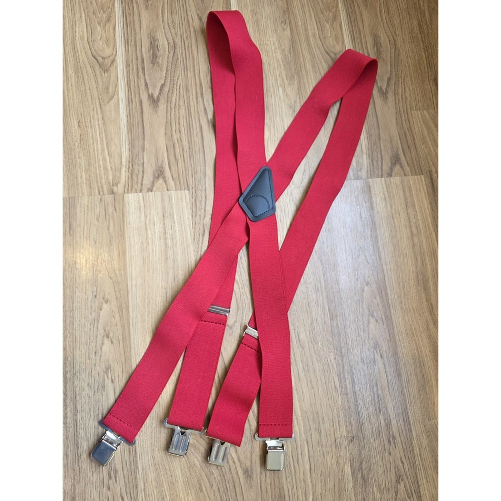 WWW.SUSPENDERSTORE.COM Red Classic X-Back Suspenders SILVER CLIPS/HARDWARE